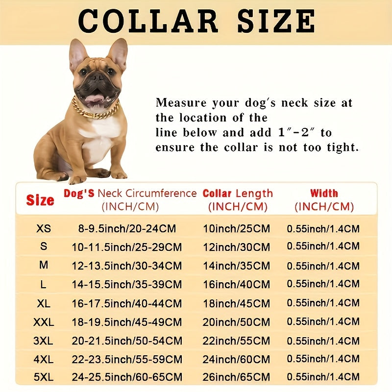 Customizable Stainless Steel Dog Collar With Safety Lock