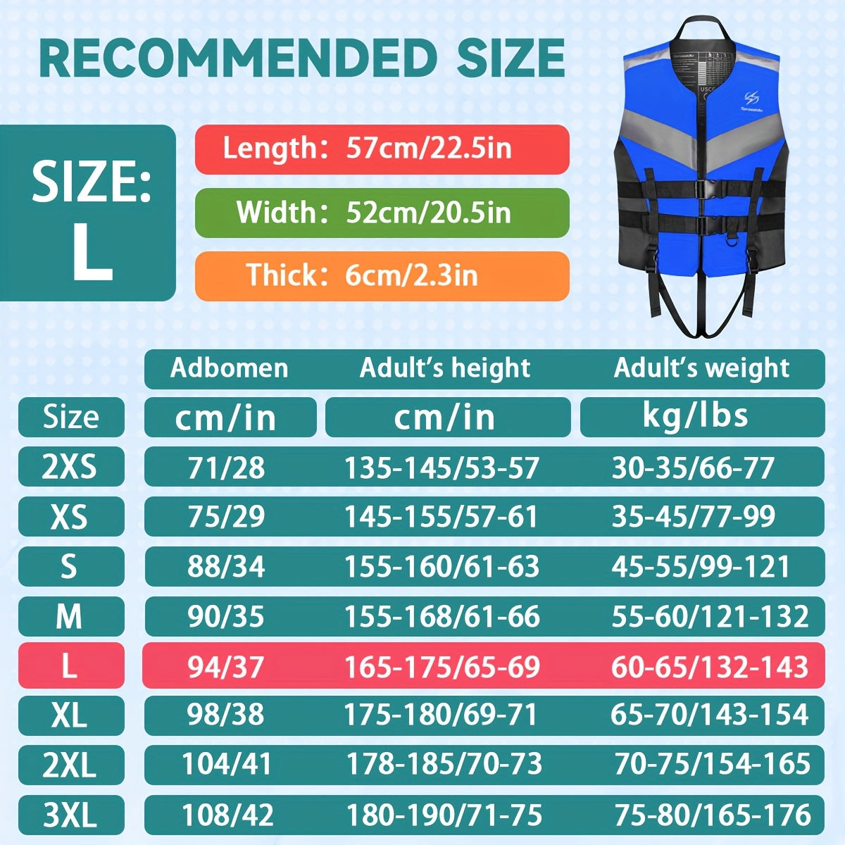HISEA Adjustable Buoyancy Vest 50N for Adults Gear Pro