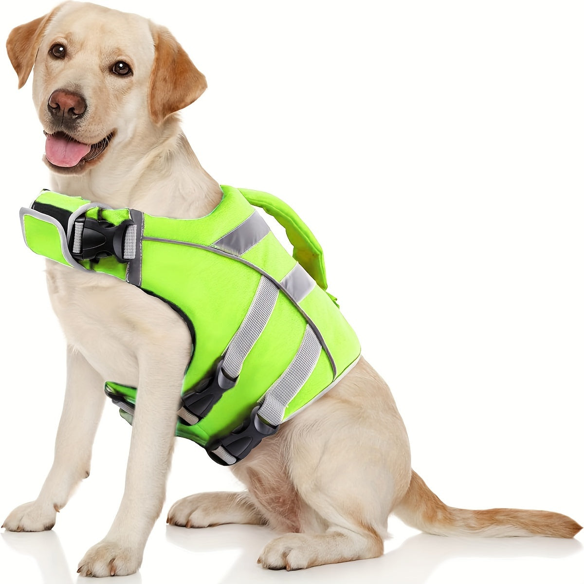 Paiaite Reflective Dog Life Jacket With Handle D Ring
