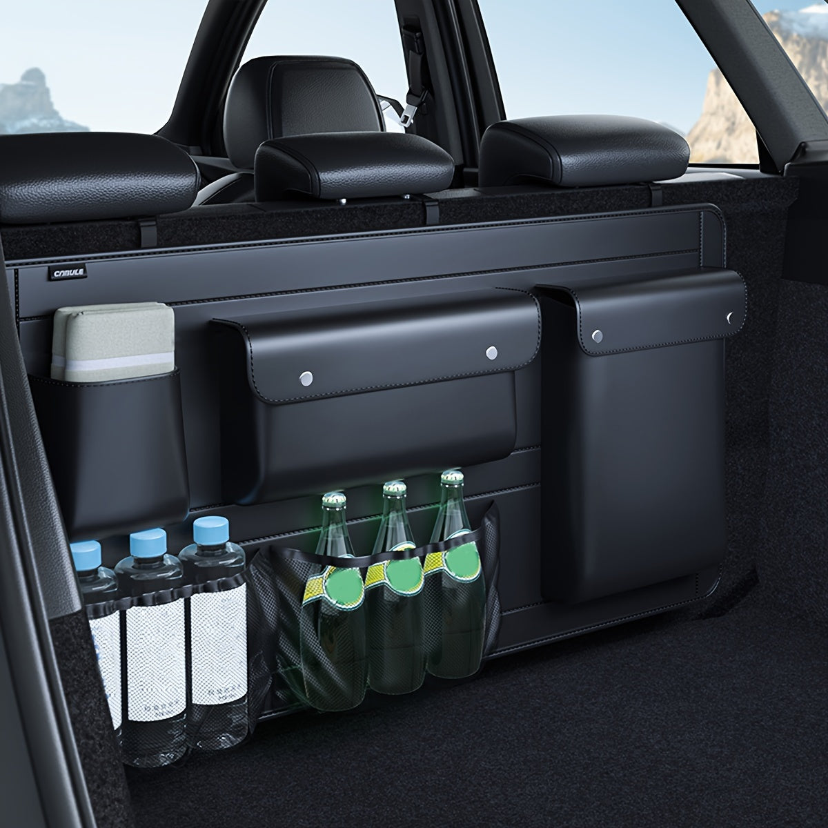 Multi-Functional Car Trunk Organizer for Tools and Groceries