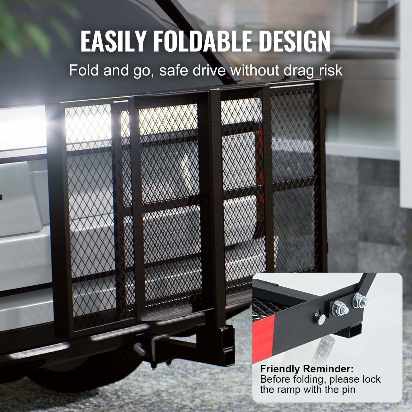 VEVOR Hitch Mount Cargo Carrier for Mobility Scooters and Wheelchairs