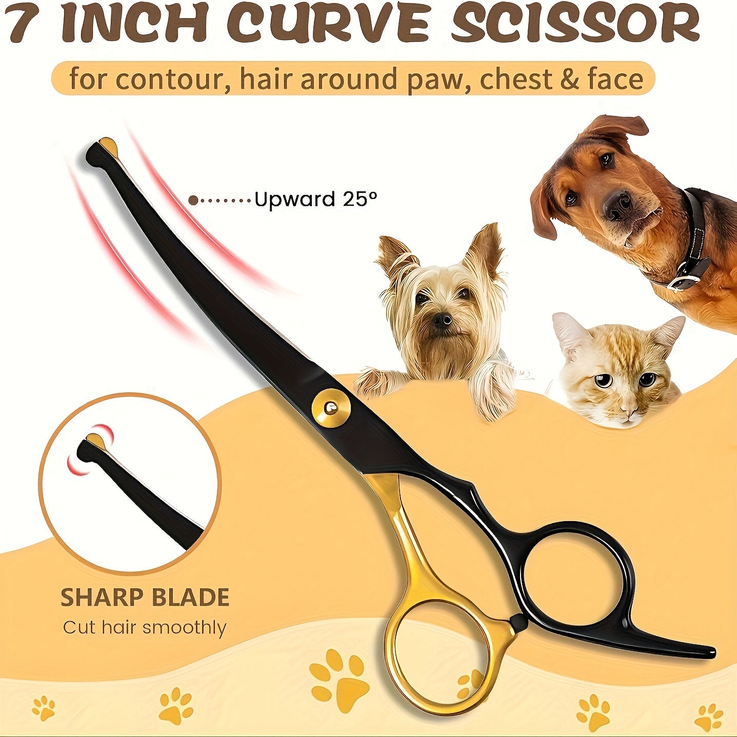 Dog Grooming Scissors Kit EightInOne With Safety Round Tip