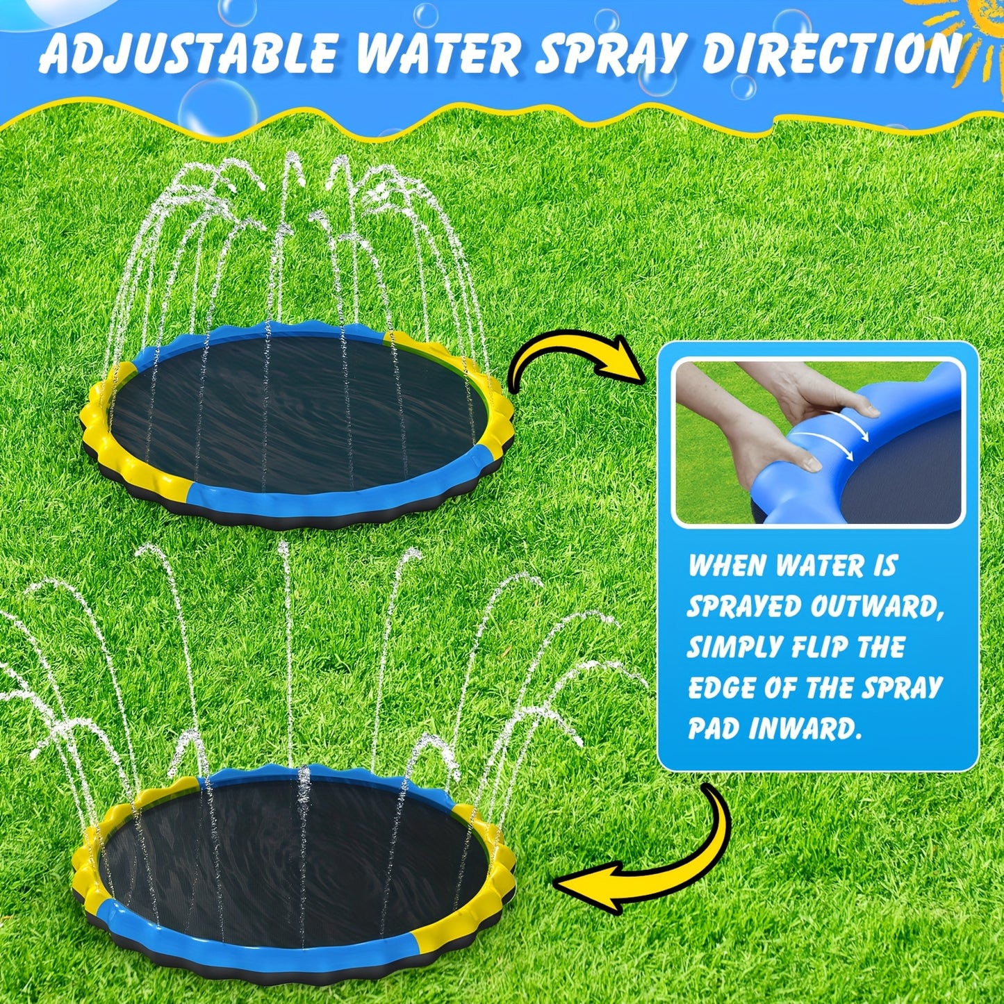 Heavy Duty Non-Slip Splash Pad for Kids and Dogs
