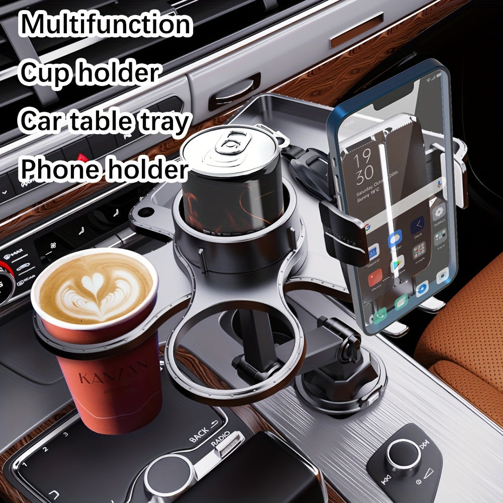 YAILIS 4 In 1 Adjustable Car Phone Mount Cup Holder