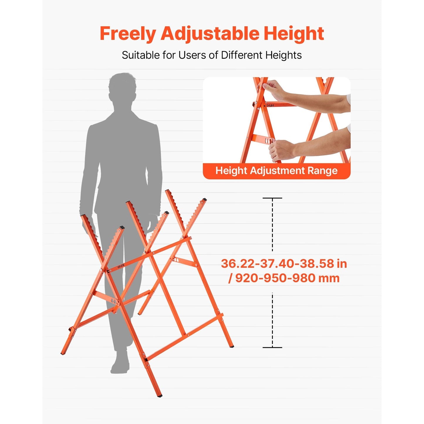 Heavy Duty Saw Horses Two Pack With 260 Lb Capacity