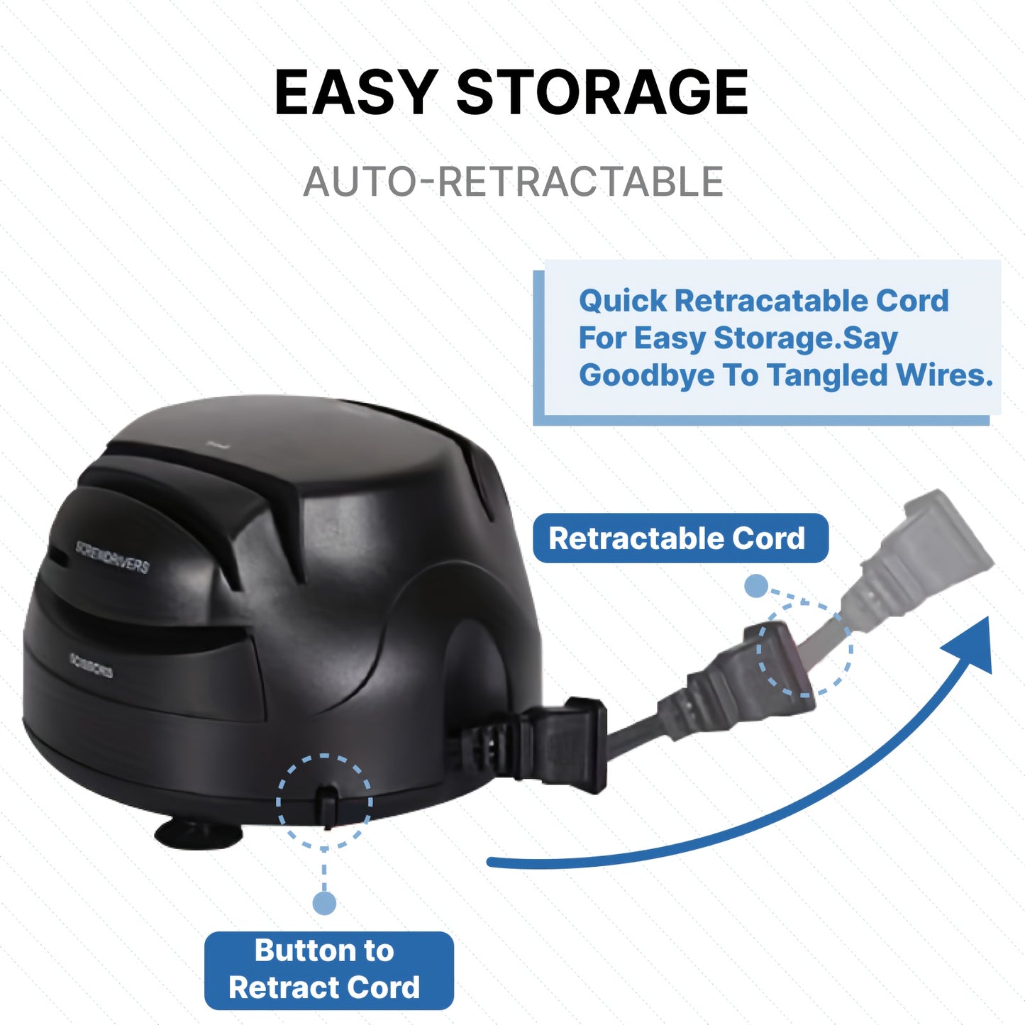 Electric Knife Sharpener 4 Slot Professional System ABS Plug