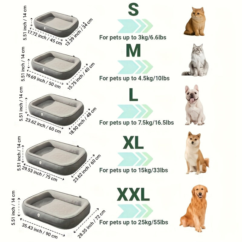 Orthopedic Pet Bed With High Edge Support And Comfort