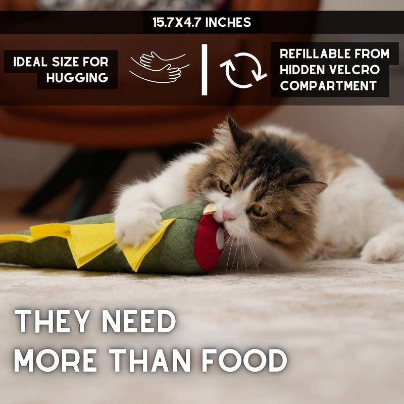 Cat Toy Dino Matatabi Silvervine Kicker For Stress Relief