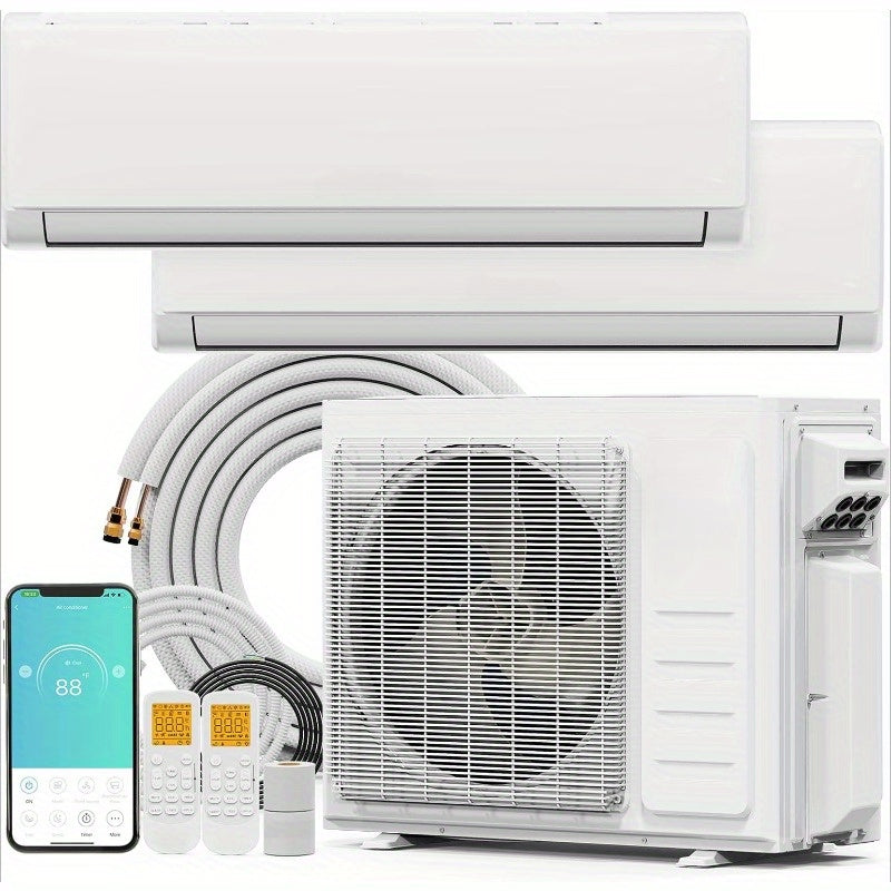 Dual Zone WiFi Mini Split Air Conditioner And Heater System