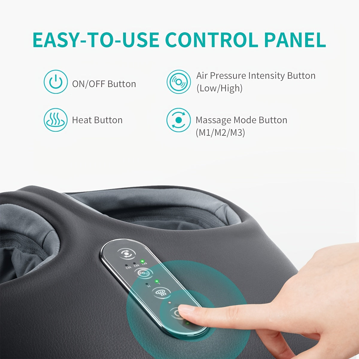 Foot Massager Heat and Shiatsu Kneading Air Compression