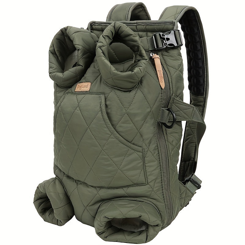 Adjustable Quilted Pet Carrier Backpack for Active Adventures