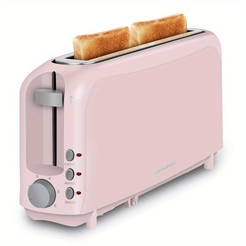 Slim Toaster With 6 Setting Shade Control Removable Tray