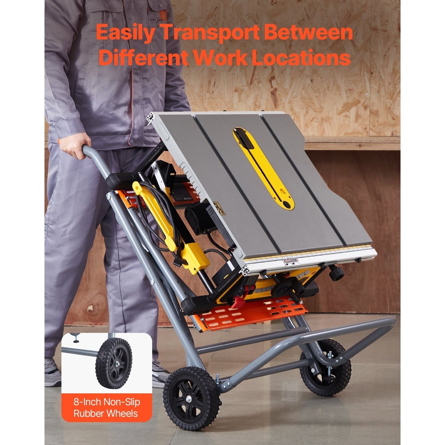 Portable Table Saw Stand Rolling Wheels 350 Lb Load Capacity