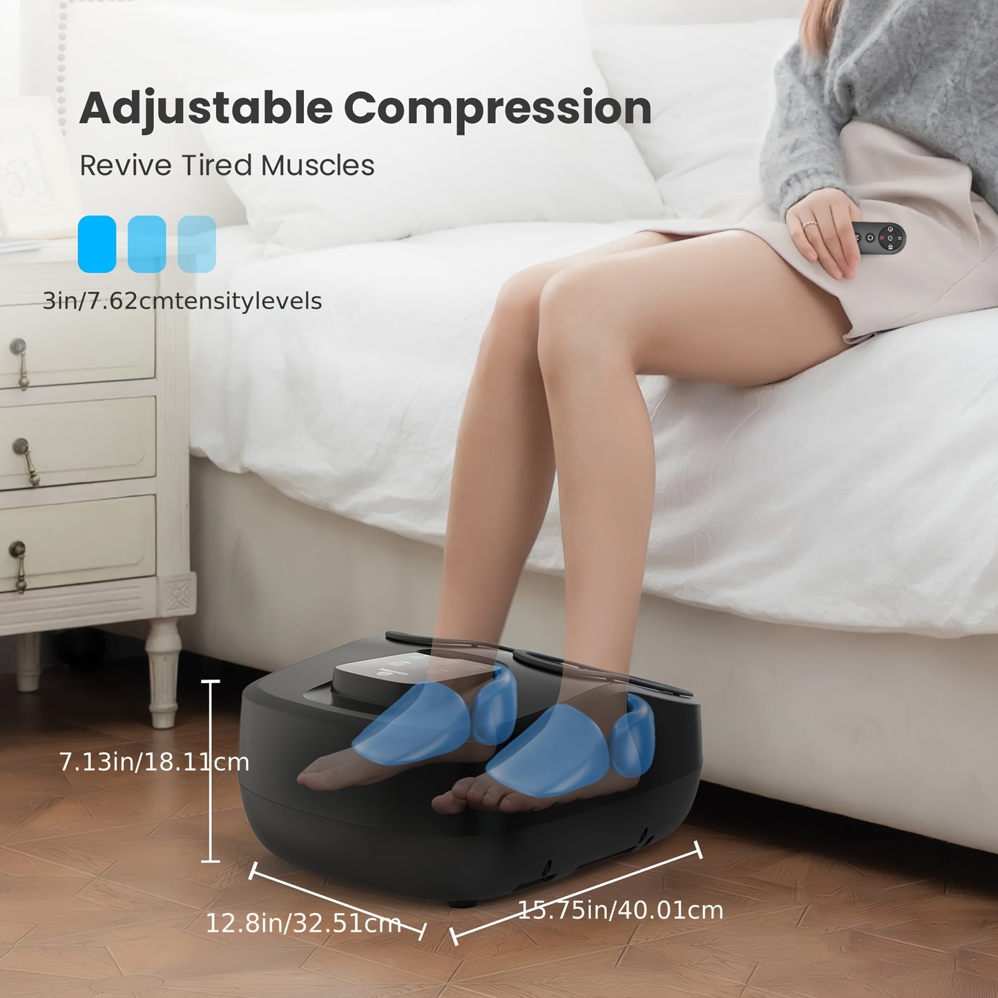 Comfier Shiatsu Foot Massager With Heat and Compression Relief