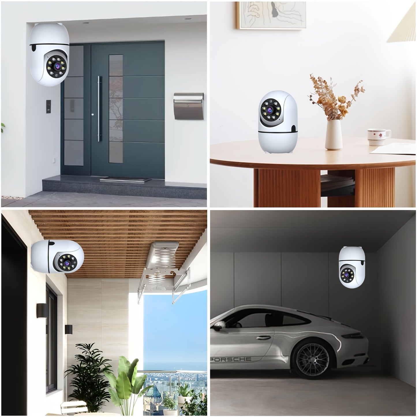 4 Pack Wireless Security Cameras With 360 Degree Rotation Alexa