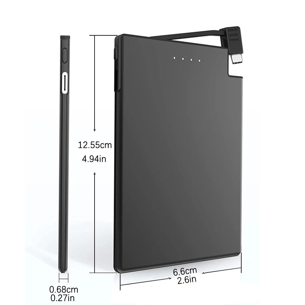 10000mAh Mini Slim Power Bank Emergency Backup Battery