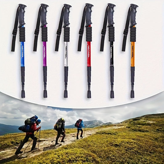 Ultralight 4 Section Telescopic Trekking Poles Aluminum
