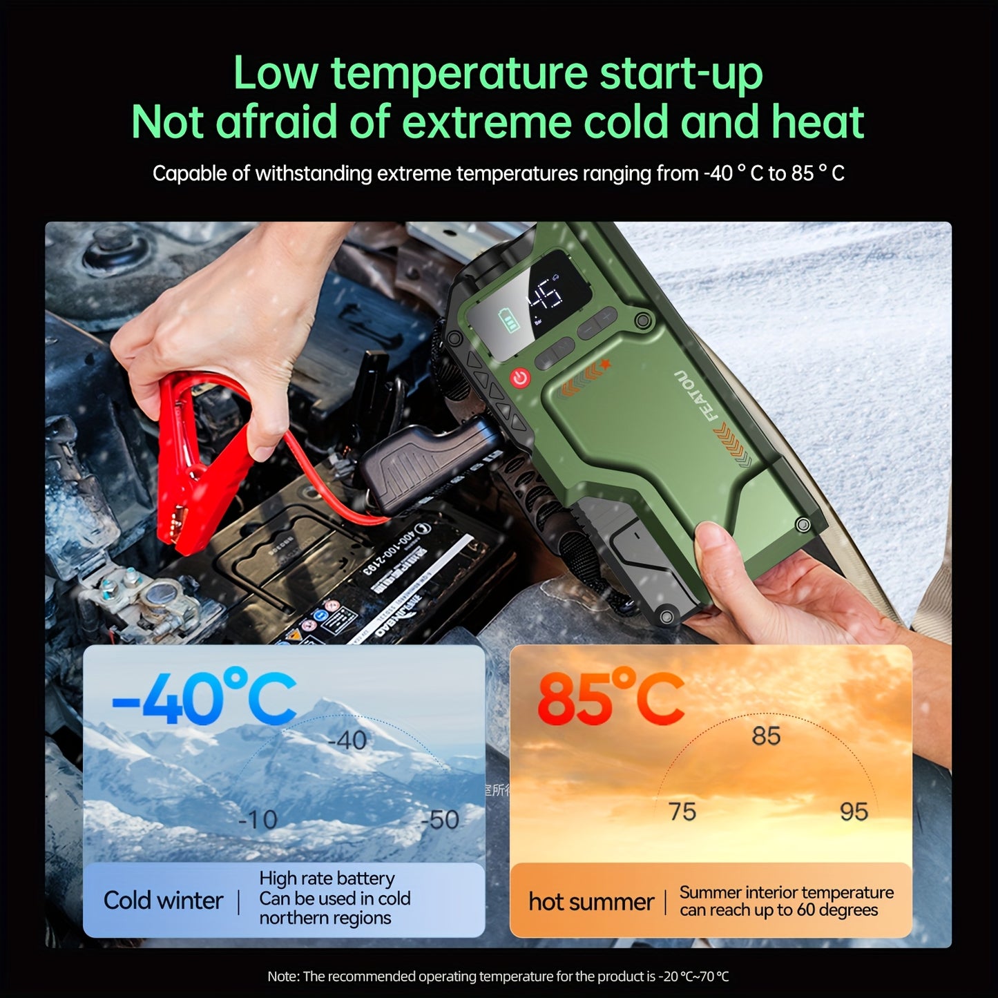 9000A Jump Starter With Air Compressor Car Battery Charger