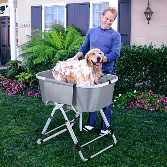 Portable Dog Bathtub For Easy Indoor And Outdoor Grooming