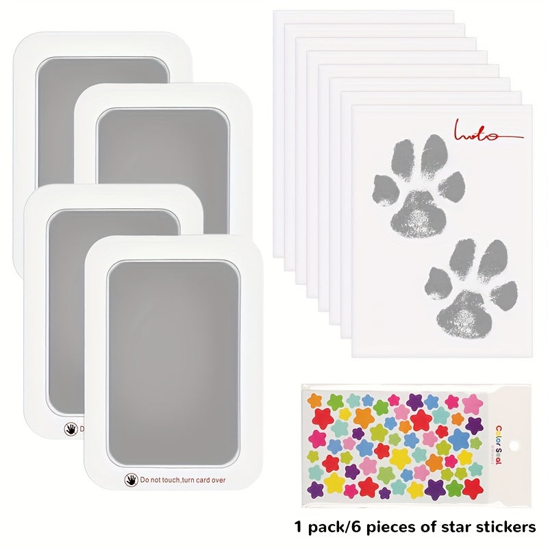 Dog Pawprint Kit Inkless With 4 BoxesBundle And Stickers