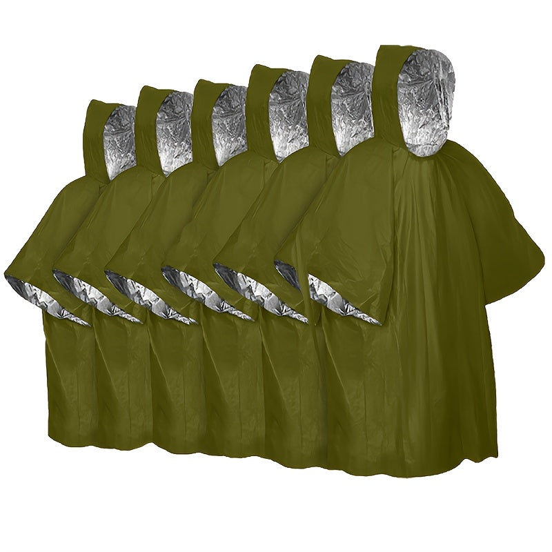 Emergency Rain Ponchos Set for Outdoor Adventures and Camping