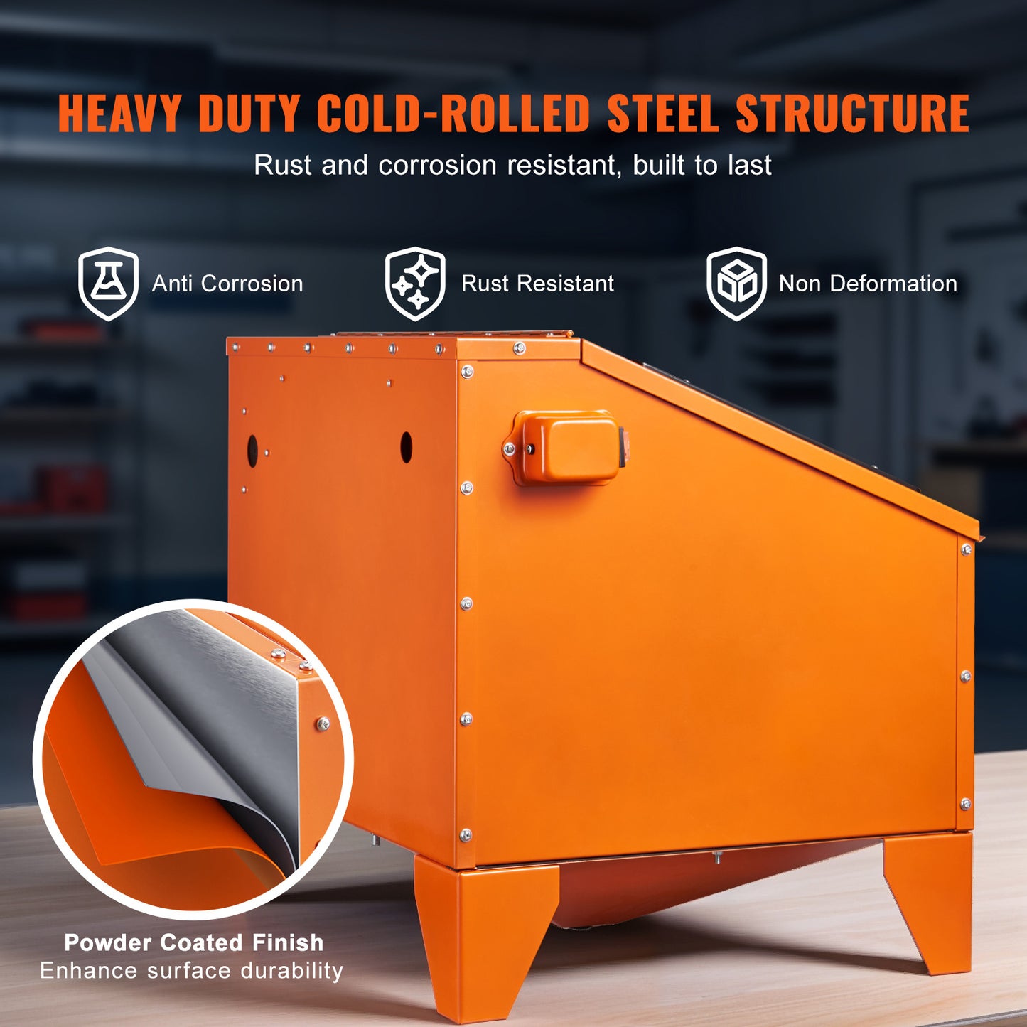Portable Benchtop Sand Blasting Cabinet With Nozzles