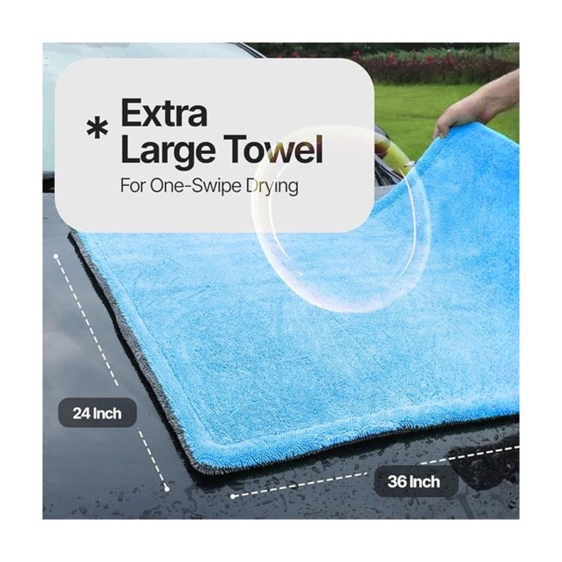 Double Twisted Loop Quick Drying Car Towel For Detailing