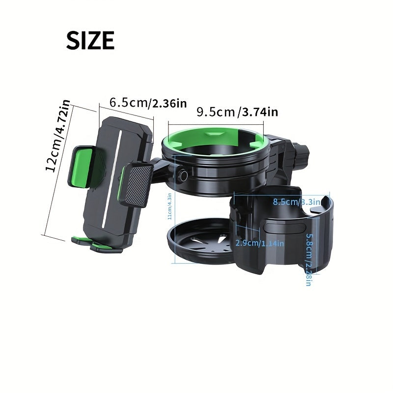 Three In One Stroller Cup Holder With Phone Mount ABS