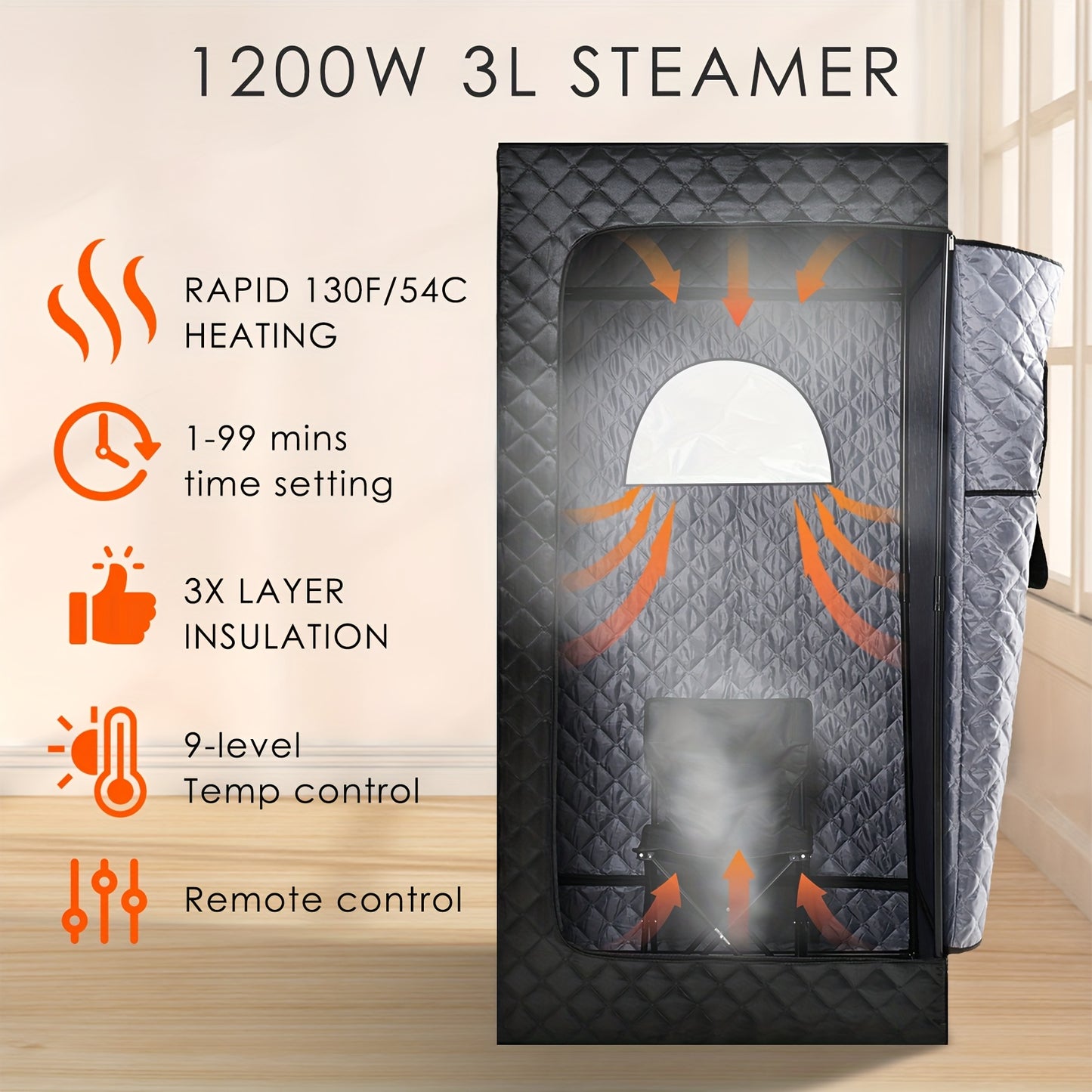 Portable Steam Sauna Box for Home Wellness and Relaxation
