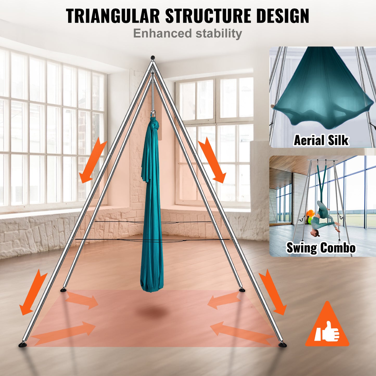 VEVOR Aerial Yoga Frame with Professional Yoga Hammock
