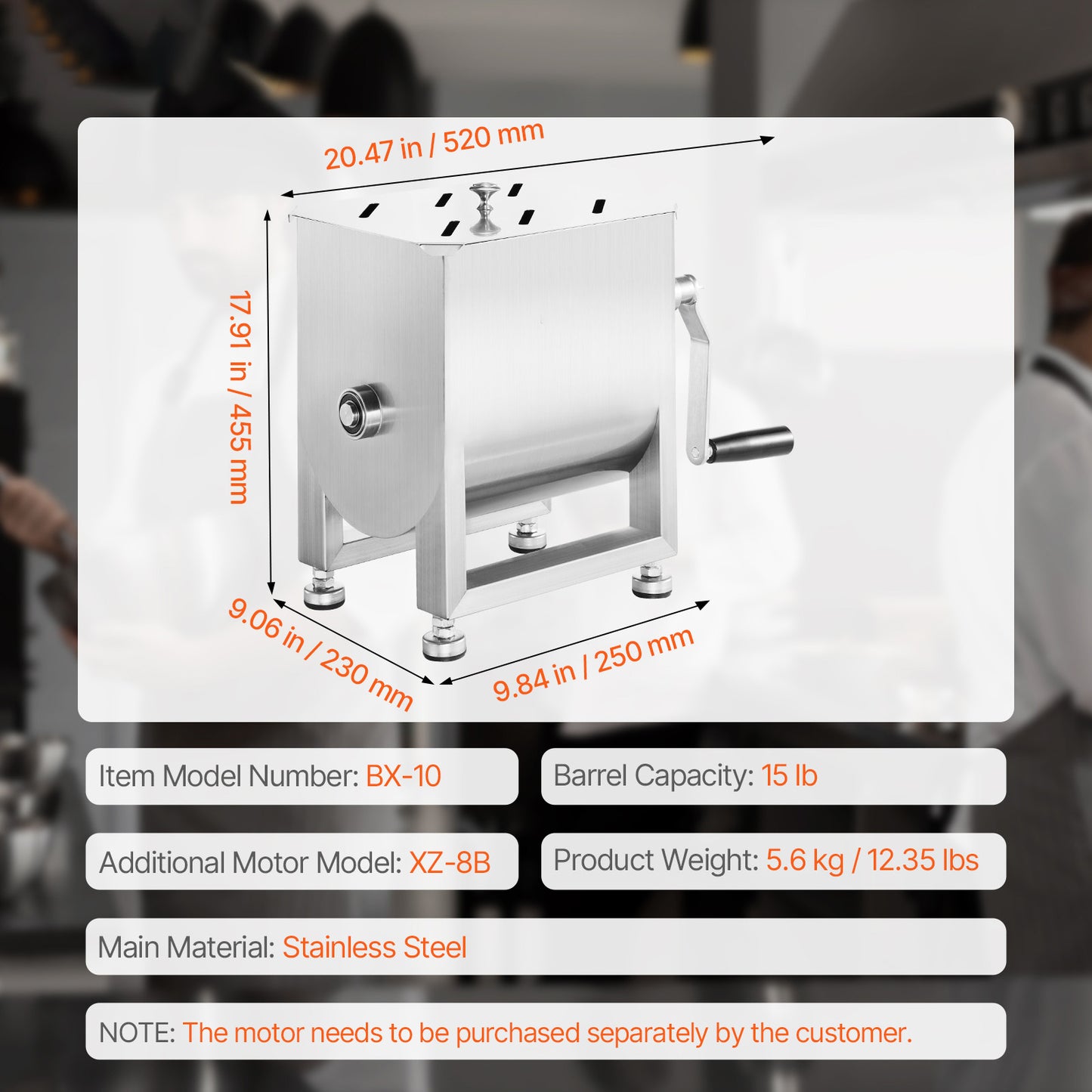 Manual Meat Mixer For Sausage And Ground Meat Mixing