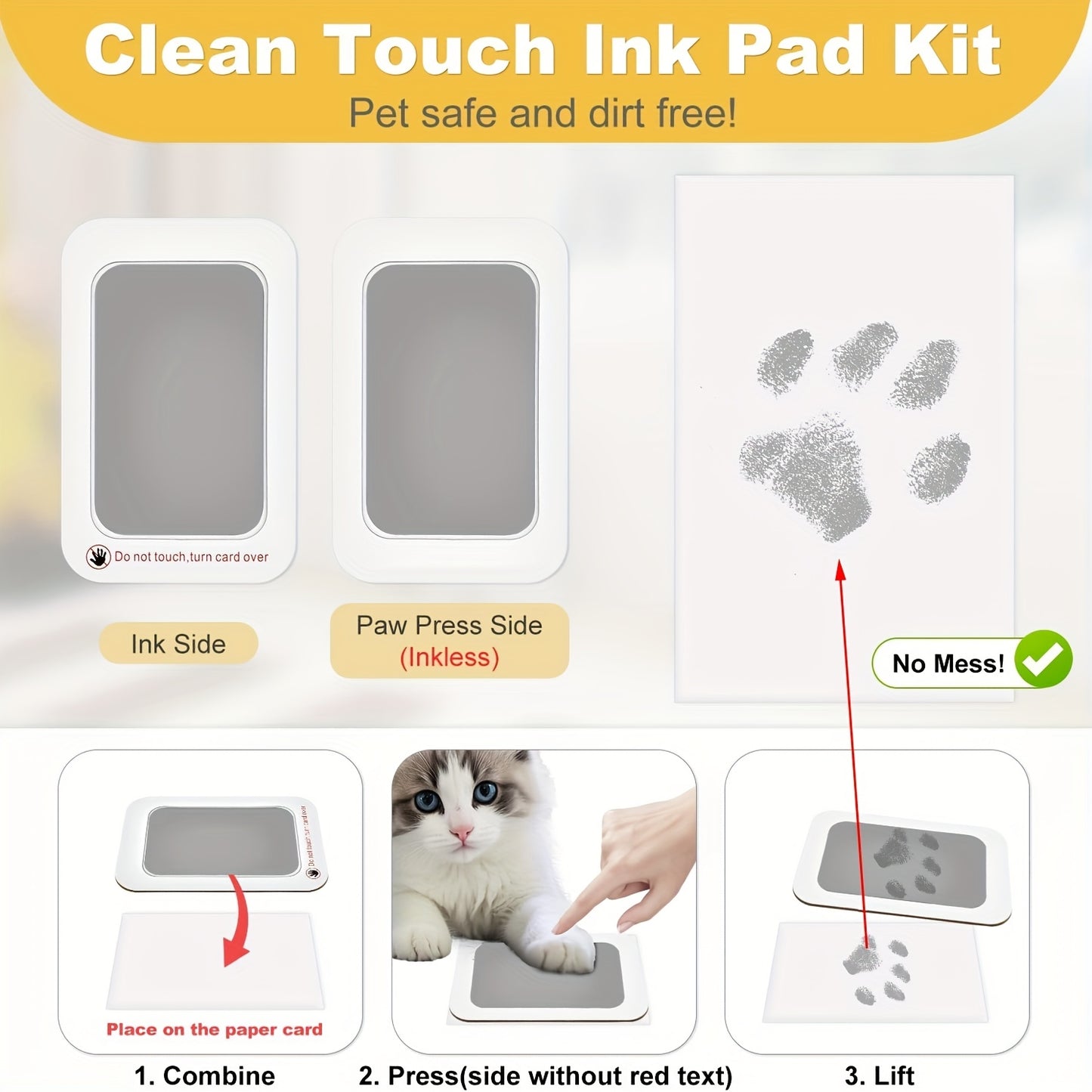 Dog Pawprint Kit Inkless With 4 BoxesBundle And Stickers