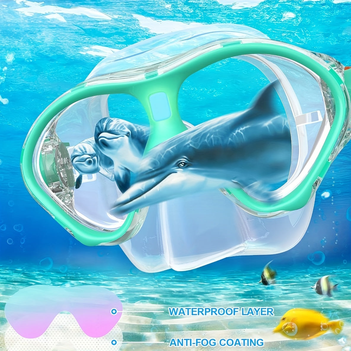 Kids Mask And Snorkel Set Anti Fog Dry Top Snorkeling Gear