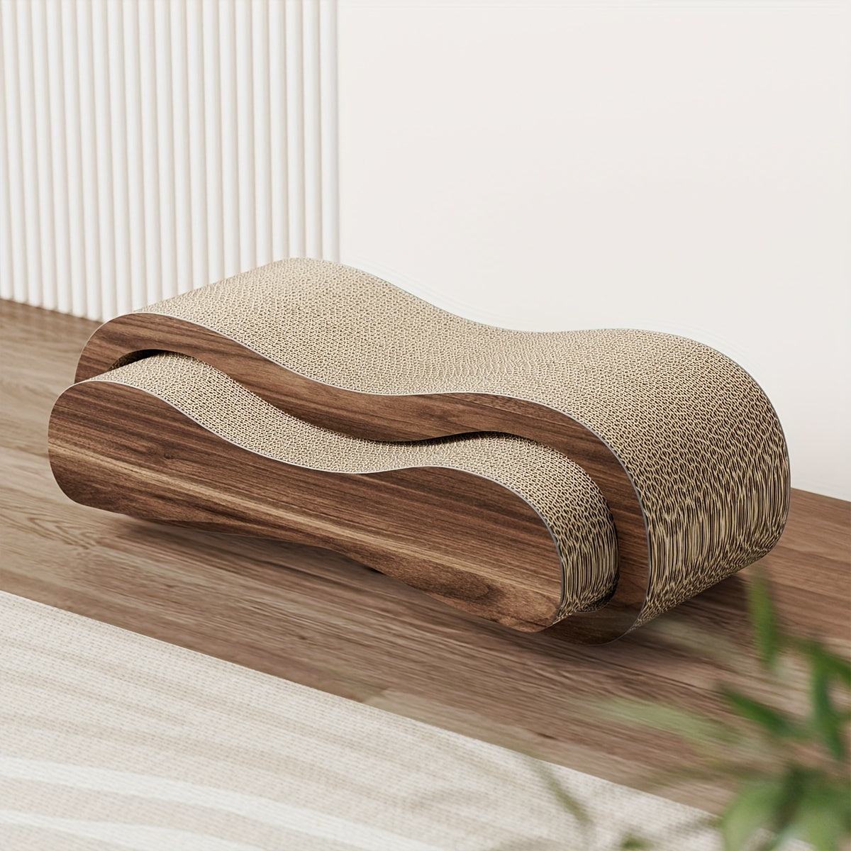 Durable Cat Scratching Board And Resting Bed Two Piece Set