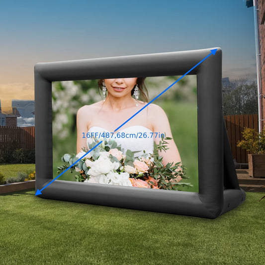 Inflatable Outdoor Movie Screen for Backyard Fun and Entertainment