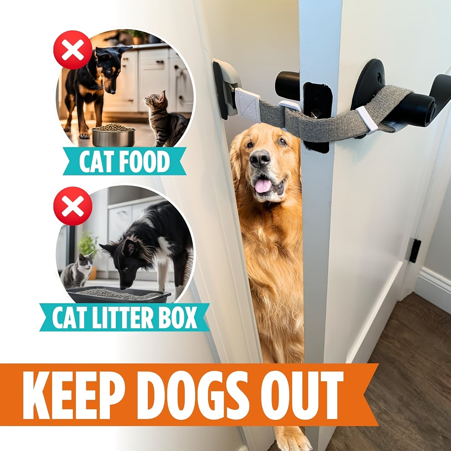 Adjustable Cat Door Latch Lock Heavy Duty Dog Proof Gate
