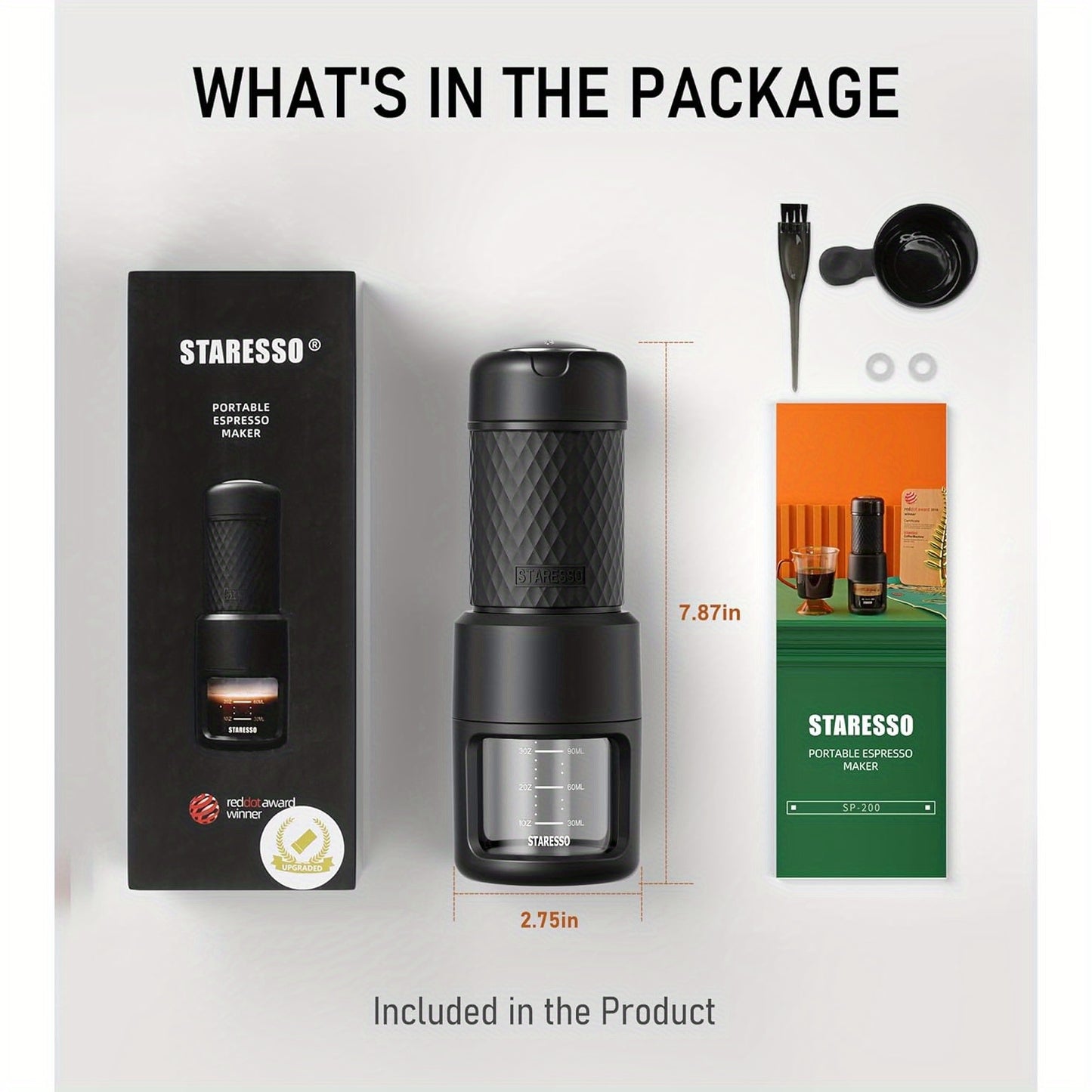 Portable Manual Espresso Maker for Ground Coffee Pods