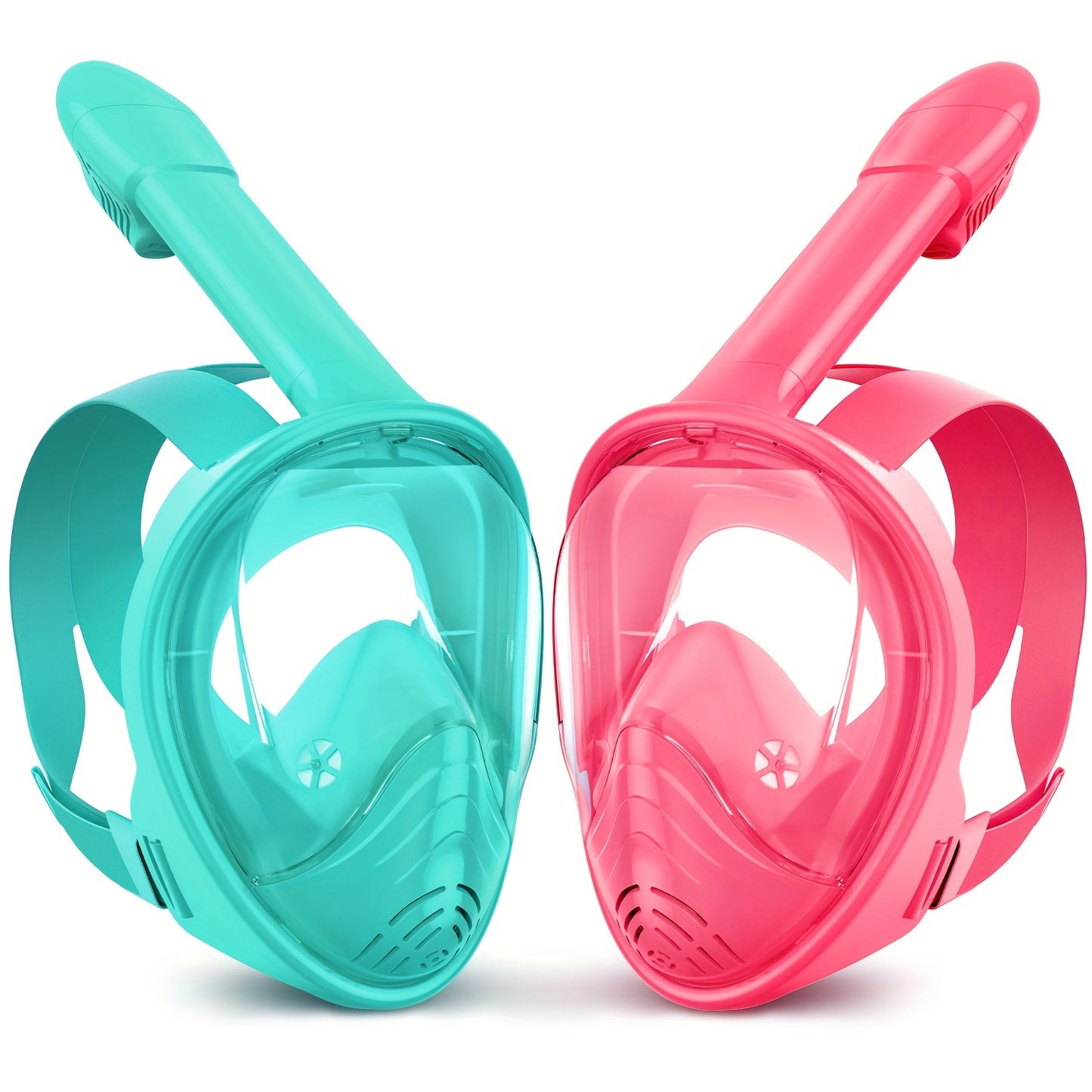 Two Pack Full Face Snorkel Mask For Kids With Camera Holder