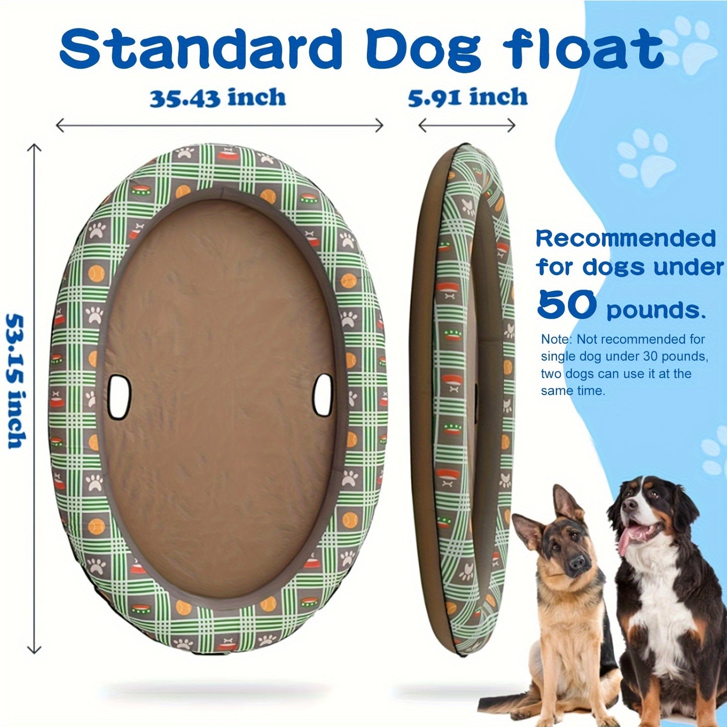 Soft Dog Pool Float For Dogs Deluxe Durable Inflatable
