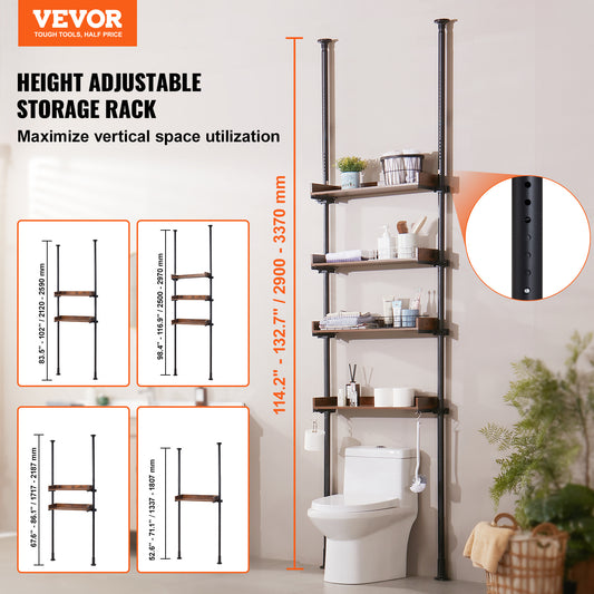Over The Toilet 4 Tier Bathroom Storage Shelf Organizer