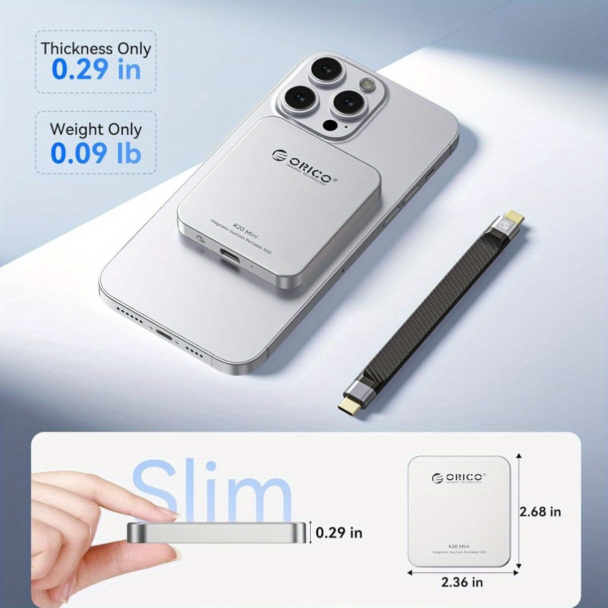 Magnetic External SSD ProRes HDR 4K for iPhone and PC