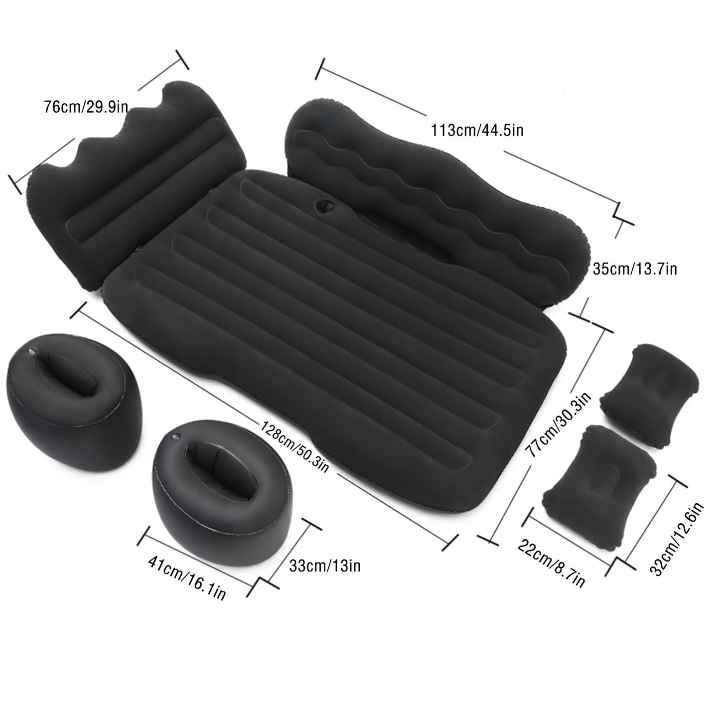 Portable Car Air Bed Kit With Pump And Pillows Camping