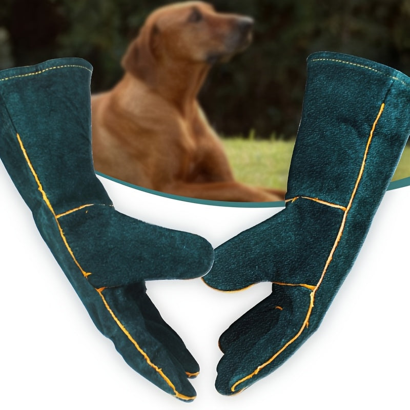Premium Pet Grooming Gloves Scratch Resistant for Dogs and Cats