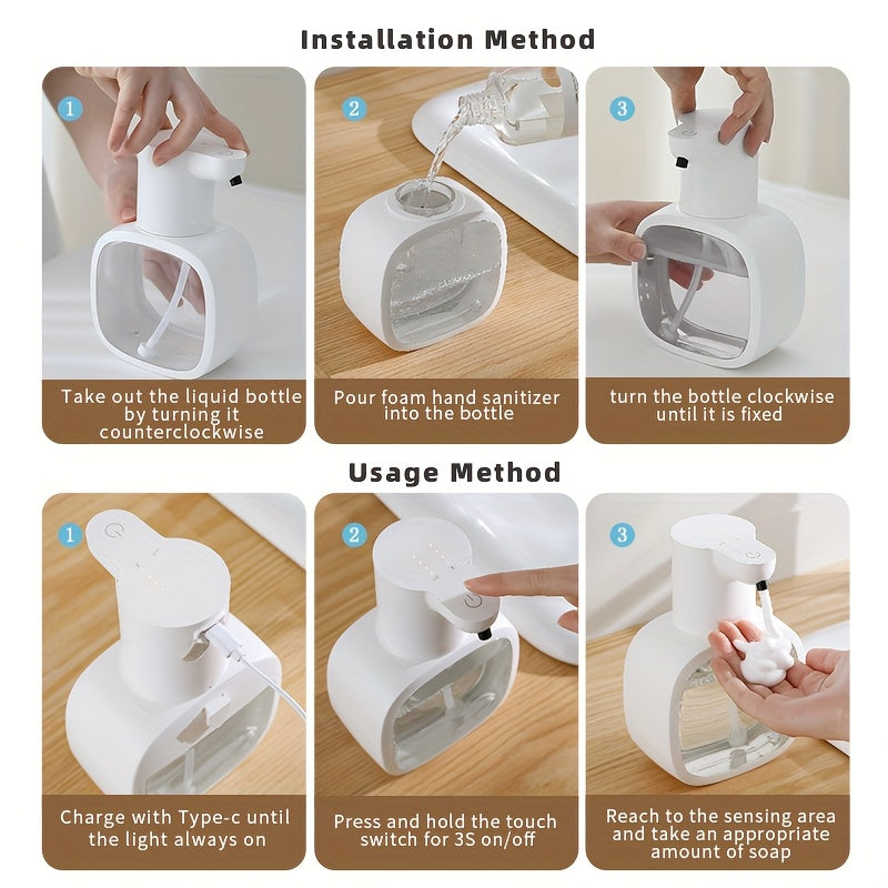 Automatic Foam Soap Dispenser Hands Free Wall Mount USB
