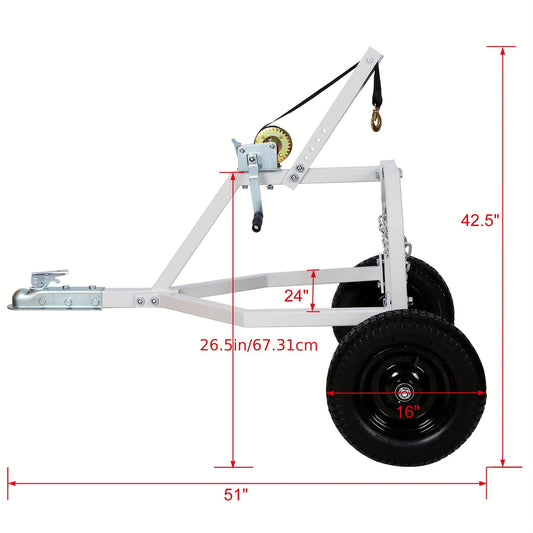 ATV Log Sliding Arch with Manual Winch for Easy Handling