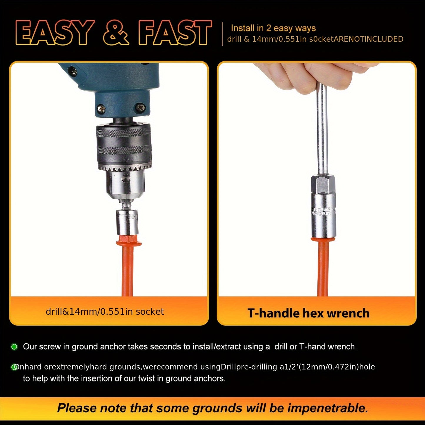 Heavy Duty Ground Anchors For Camping Tents And Canopies