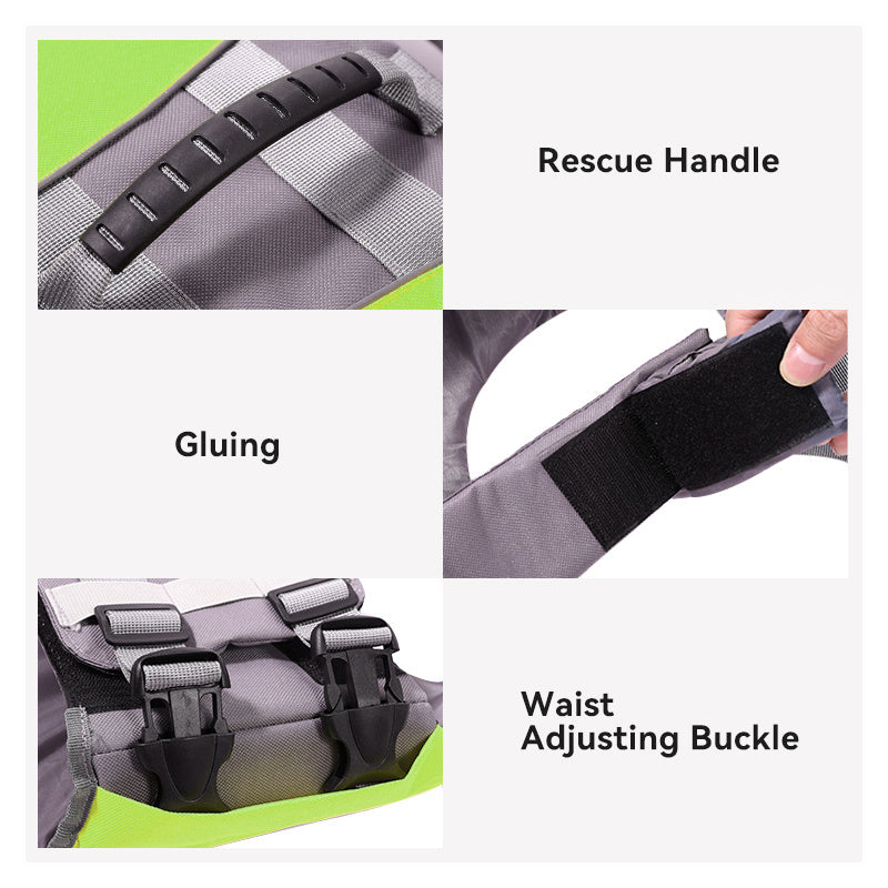 Durable Dog Life Jacket Reflective Adjustable Handle