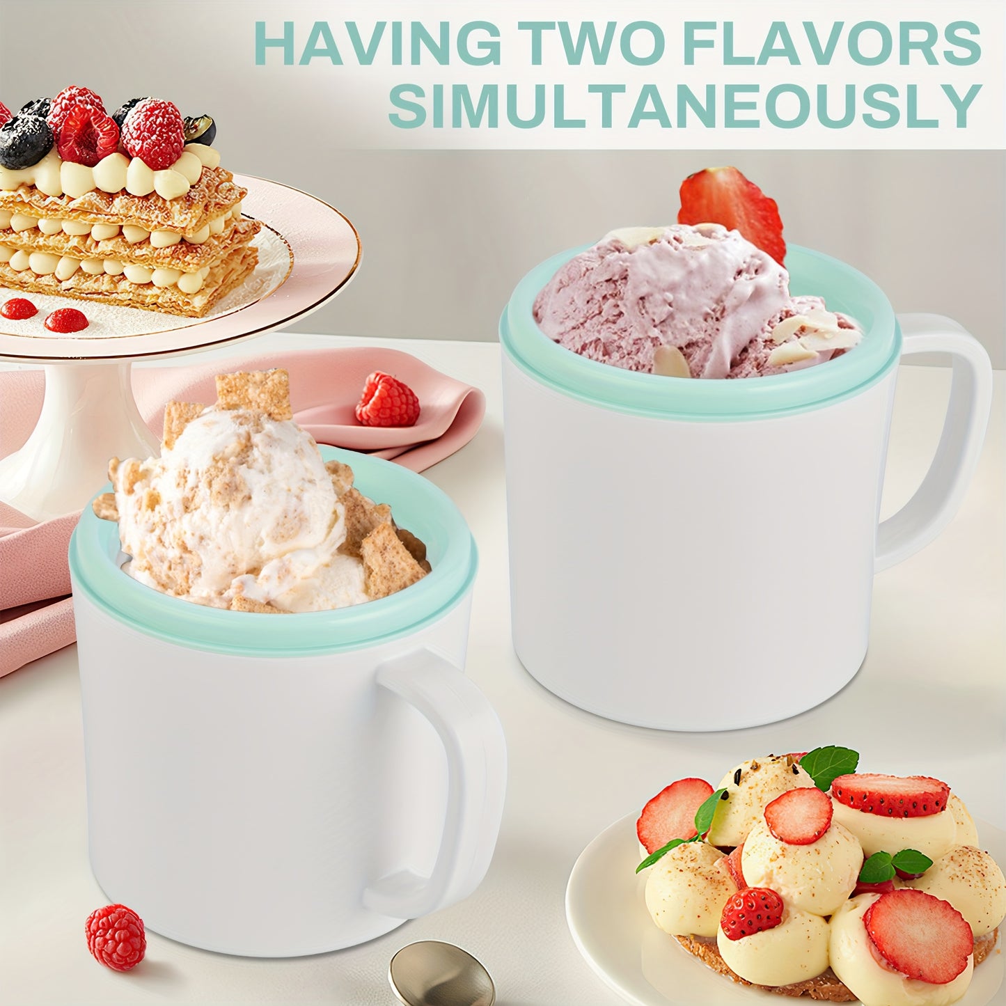 Home Ice Cream Maker Detachable Design For Easy Cleaning