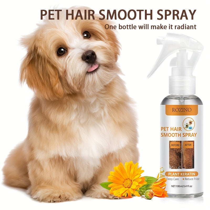 Powerful Leave In Pet Hair Detangler And Deodorizing Spray