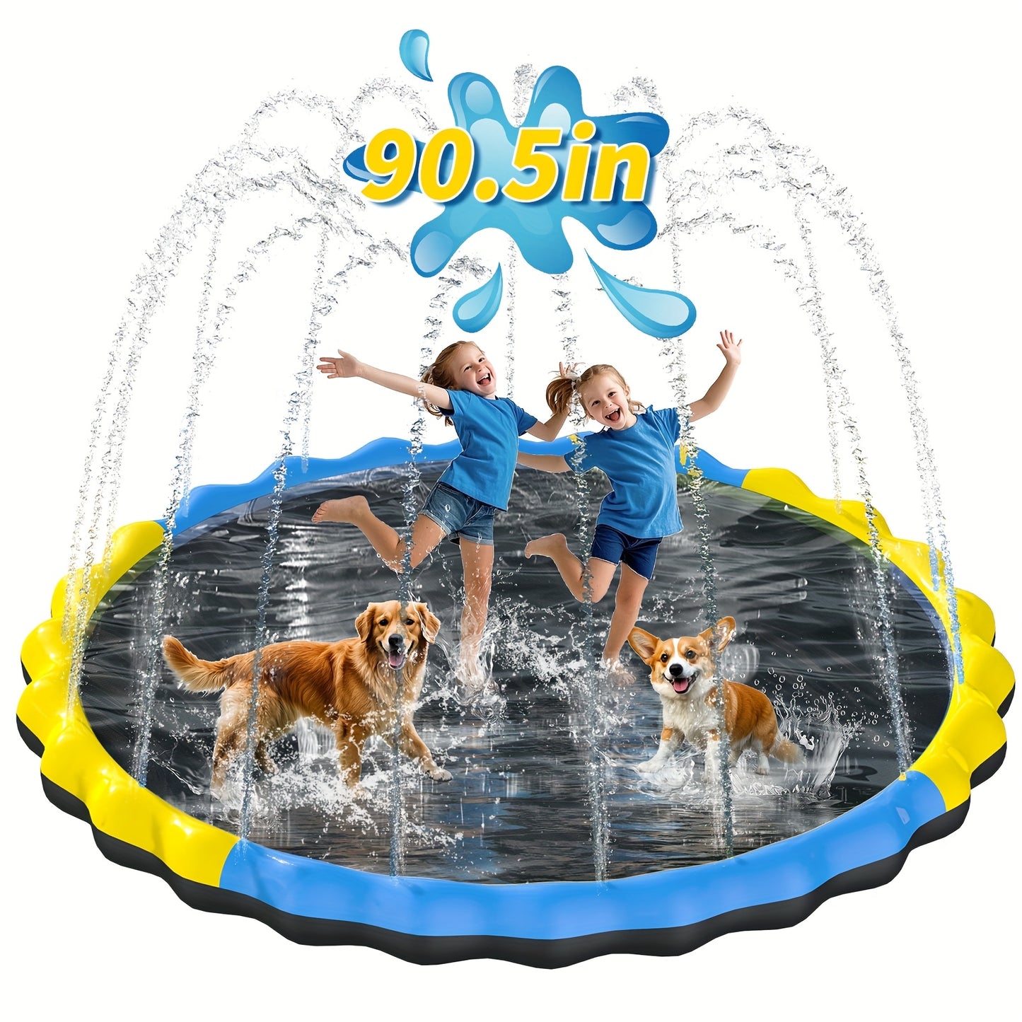 Heavy Duty Non-Slip Splash Pad for Kids and Dogs